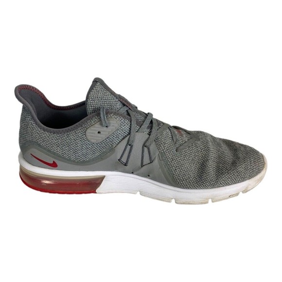 Nike Air Max Sequent 3 Men Shoes Size 13  Running Shoes Gray Red White main image 11